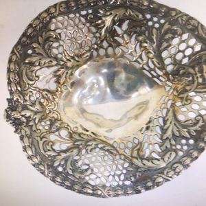 Gorham Sterling silver pierced‎ footed vintage dish